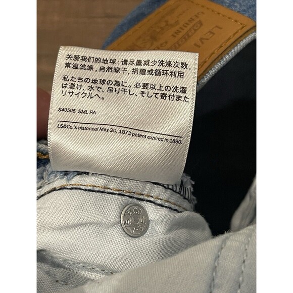 Big "E" Wedgie Skinny LEVI'S Premium Blue Jeans Size 18W MADE 2019 Button Fly - Picture 16 of 16